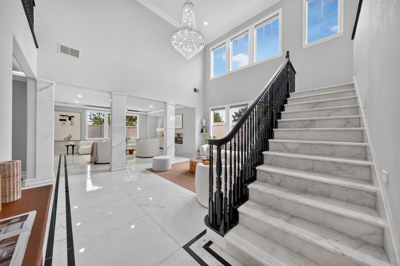 The marble stairs