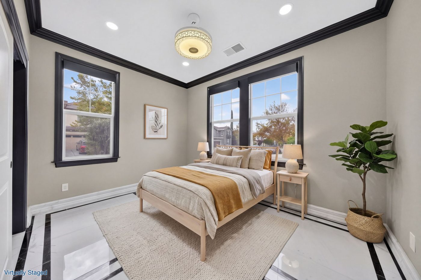 Tough: the bed would slide on this tile