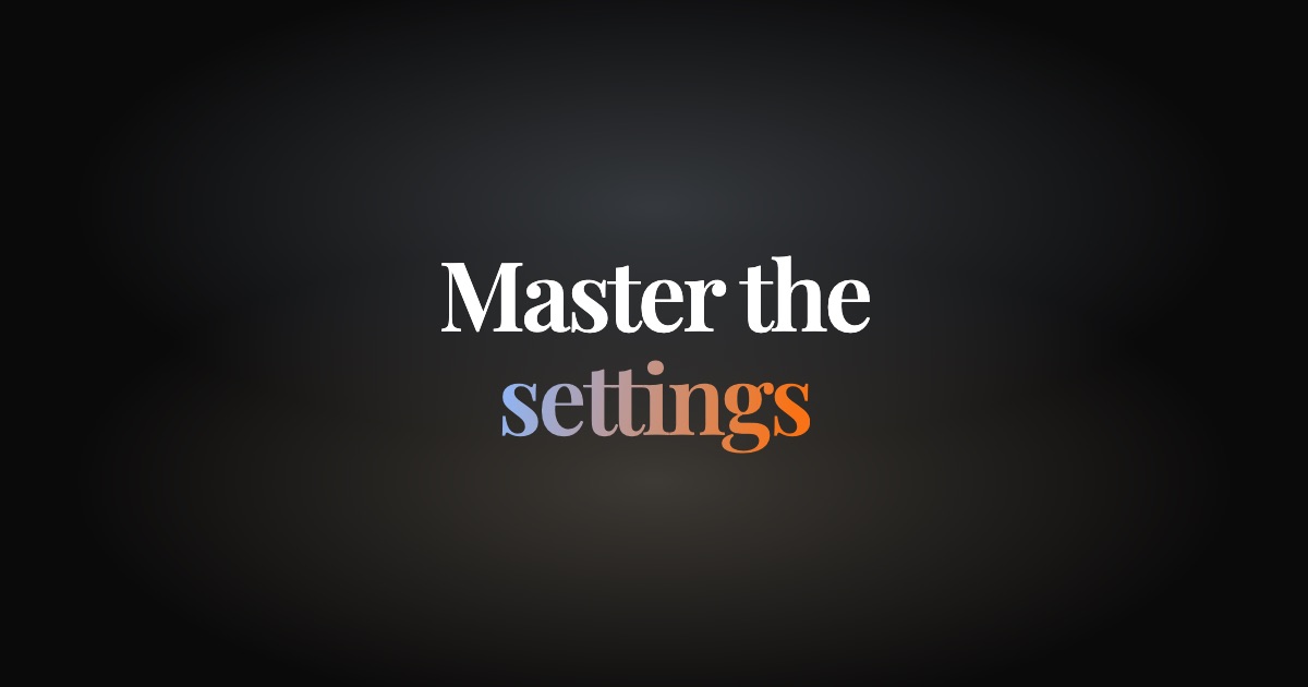 Settings